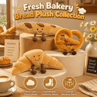 Juguetes de Peluche de Panadería: Croissant, Tostada, Pretzel, Baguette, Pastel. Muñecos de Comida de Peluche para Niños y Adultos, Alivio del Estrés y la Ansiedad