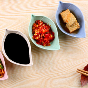 Nouvelles coupelles à sauce écologiques en gros, en <span class=keywords><strong>forme</strong></span> de feuilles, de fleurs et de cœurs, en paille de blé, petites coupelles et assiettes de service en plastique - Product Image 3