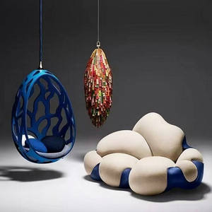 Sofá Nube con Borde Ondulado Creativo |   Sofá Curvo Moderno de Lujo |   Muebles Únicos para Salón - Product Image 1