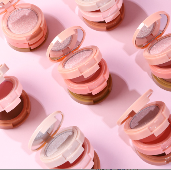 Private Label 3 in 1 Blush  Highlighter Makeup for Dark Skin Highlighter and Bronzer Contour