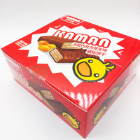 Vente en Gros Snacks et Boissons Exotiques Bon Prix Biscuits Gaufrettes enrobées de Chocolat Goût Cacahuète 64g