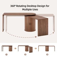 Bureau de jeu d'angle en L portable et réglable à 360° avec prises de courant, MOQ 100, idéal pour le télétravail