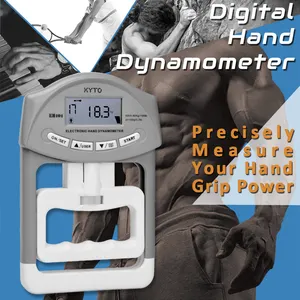 Kyto medidor digital de mão, dinômetro, medidor de medição de força, captura automática, punho manual, 200 lbs/90 kgs