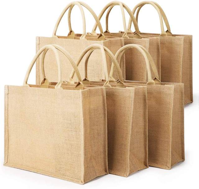 2023 Eco Friendly Customized logo Top Quality Eco Grocery Reusable Big Capacity Women Shopping Tote Jute Bag