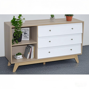 Trắng 3-ngăn kéo tallboy tủ quần áo hiện đại ngực của ngăn kéo cho quần áo lưu trữ lowboy Bàn Cạnh Giường ngủ cho ăn uống và khách sạn sử dụng - Product Image 2