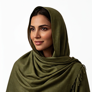 Chal de Viscosa de Color Sólido para Mujer, Estilo Pashmina con Borlas, Suave y Cálido para Invierno, 200 cm de Largo, Personalizable OEM - Product Image 1
