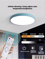 Plafonnier doré, panneau rond LED 24W, 400 mm, Lamparas De Techo, plafonnier LED en acrylique moderne