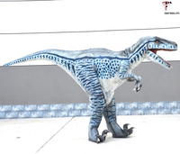 Costume de dinosaure Velociraptor adulte, modèle de simulation, animatronique en métal pour parc d'aventure, parc d'attractions, centre commercial