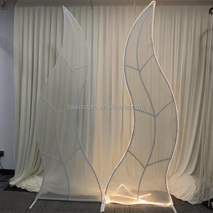 Fondo de Escenario de Boda Personalizado SMOOTH, Decoración con Arco de Hojas Iluminado con LED, Fondo LED con Forma de Algas Marinas - Product Image 3