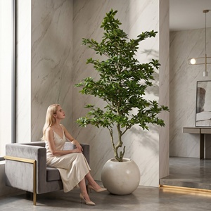Nouvelle Arrivée Vente Chaude Plantes Nordiques Simulées 180-230 cm Grand Arbre en Plastique <span class=keywords><strong>Pieris</strong></span> <span class=keywords><strong>Japonica</strong></span> pour Aménagement Paysager Maison Hôtel Bureau - Product Image 2