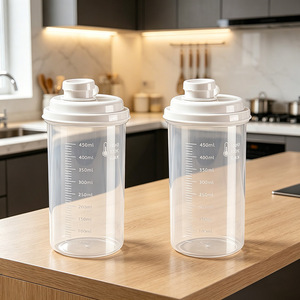 Transparent Airtight Sugar Jar 500Ml Flip Top Lid Kitchen Food Storage Container - Product Image 4