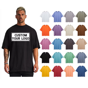 T-shirt Homme Personnalisé Haut de Gamme en Coton Lourd 100% avec Logo, T-shirt Oversize Personnalisé par Transfert Thermique – Vente en Gros - Product Image 1