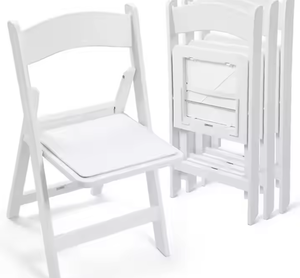 <span class=keywords><strong>Chaise</strong></span> d'hôtel polyvalente empilable en plastique, <span class=keywords><strong>blanche</strong></span> et moderne, pliable et polyvalente, peu encombrante, pour événements et rassemblements - Product Image 2