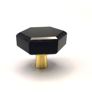 黄铜水晶拉手，适用于橱柜抽屉和衣柜门，复古风格 - Product Image 5
