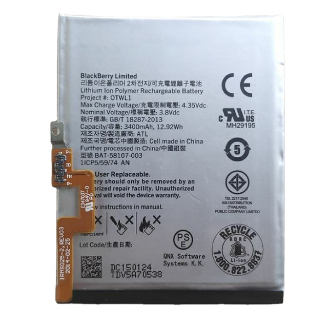 High Quality Replacement Battery BAT-58107-003 for BlackBerry Passport 4G Q30 SQW100-1 SQW100-3 Windermere Mobile Phone Stock