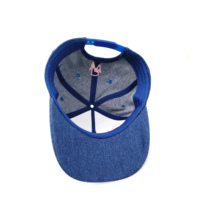 Casquette de baseball en denim de haute qualité, logo brodé personnalisé, visière incurvée, casquette snapback, casquette de baseball en coton tendance pour adultes, vente en gros