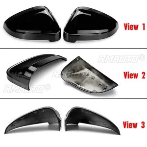 ฝาครอบกระจกมองข้างสีดำโครเมียมสำหรับ Audi A4 B9 S4 A5 S5 RS5 ปี 2016 2017 2018 2019 2020 2021 2020 - Product Image 2