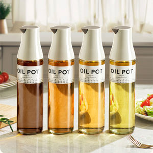 2025 nuovo strumento da cucina 500ml automatico trasparente olio di vetro e aceto Dispenser olio bottiglia di stoccaggio - Product Image 3