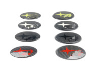 Emblème de badge avant et arrière sans cadre en fibre de carbone personnalisé JDM pour Subaru WRX STI 15-20