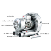 Bonne qualité étang à poissons utilisation dentaire anneau électrique haute pression souffleur d'air Type Vortex Turbo canal latéral aération sous vide