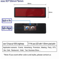 USB App Control Mini LED Display Sign Publicidad LED Badge Intermitente Nombre Badge Recargable LED