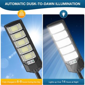 Solar Street <strong>Light</strong> All-In-One IP66 Waterproof 600W Integrated Motion Sensor <strong>Dusk</strong> <strong>to</strong> <strong>Dawn</strong> Remote Control Outdoor Street <strong>Light</strong> - Product Image 3