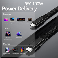 Cable Magnético USB 3.1 Gen2 Tipo-C, 20V 5A 100W, Carga PD y Transferencia de Datos para MacBook, Teléfono Móvil y Computadora