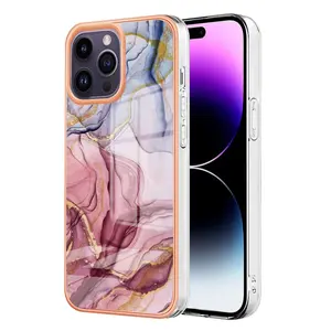 High Quality Gold Plating Holographic Marble Phone Case For samsung S24 A05S A15 5G Ultra S23 FE A24 4G S23 Ultra A02S Case Pc