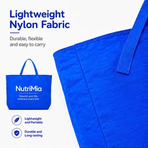 Custom Eco-Friendly Reusable Large Ripstop Tote <b>Bags</b> Nylon <b>Waterproof</b> Grocery Shopping Foldable Design with Wide Handles - Product Image 5