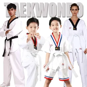 Taekwondo Dobok WTF Approved Professional Martial Arts Wear Karate Uniform With White Belt