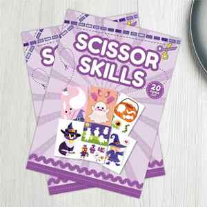 Diseños Festivos de Halloween Favoritos de los Niños, Pegatinas Divertidas, Juguete, Manualidades de Papel para Niños, Libro de Actividades de Recorte para Niños y Niñas - Product Image 1