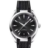 Montre-bracelet de haute qualité avec chronographe automatique, boîtier en acier inoxydable, cadran en verre, bracelet en caoutchouc, résistante à l'eau jusqu'à 30 m
