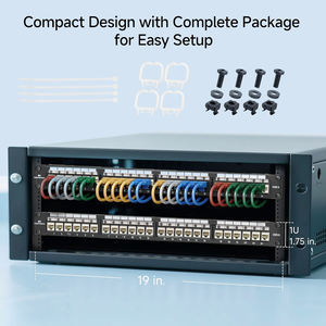 Panneau de brassage Ethernet 1U vide 24 ports 19 pouces RJ45 FTP pour montage en rack, pour commutateur réseau Gigabit - Product Image 4