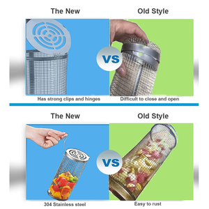 Tube de filet cylindrique de qualité alimentaire <span class=keywords><strong>kebab</strong></span> grill panier roulant grill panier pour maïs et saucisse - Product Image 5