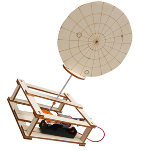 OKYN-G6705 DIY Wooden <b>Electric</b> Radar Model <b>Kit</b> STEM Educational Science Experiment <b>Kit</b> - Product Image 3