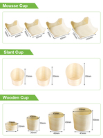Disposable Birch Wood Cones for Sweets and Nuts-Eco-friendly Biodegradable Flexible DIY Food Safe Cones