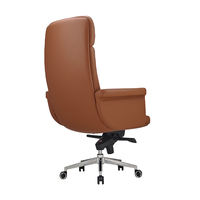 Fauteuil de bureau exécutif traditionnel en cuir à dossier haut, réglable en hauteur, mécanisme multifonctionnel, base en aluminium, PU – Vente en gros