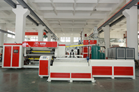 Máquina de película y láminas de PVC de grado alimenticio totalmente automática, controlada por PLC, alta productividad, componentes principales en perfecto estado, tornillo.