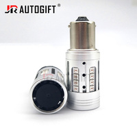 Ampoule LED de voiture haute puissance 27W 7440 1156 3030 24SMD 12V-30V P21W BA15S avec puce AlGaInP couleur ambre pour clignotant