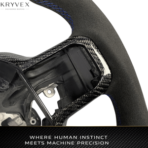 Volante Kryvex Personalizado de Fibra de Carbono y Cuero Brillante para <span class=keywords><strong>F</strong></span>-<span class=keywords><strong>150</strong></span> Raptor R XL XLT <span class=keywords><strong>Shelby</strong></span> 2021-2025 |   Pantalla LED de RPM con Calefacción - Product Image 4