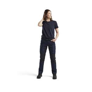 BLAKLADER - 715918458699C32 Pantalones de servicio para mujer elásticos Azul marino oscuro/Negro-PANTALÓN DE TRABAJO EAN 7330509499252 - Product Image 3