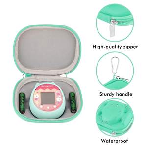 Étui de rangement portable 2 en 1 en EVA vert pour <span class=keywords><strong>Tamagotchi</strong></span> <span class=keywords><strong>Pix</strong></span> Animal de compagnie virtuel Mini étui de voyage rigide - Étui uniquement - Product Image 4