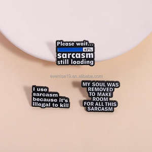 Broche de cita <span class=keywords><strong>en</strong></span> inglés Snarky con broche de barra de progreso de sarcasmo para el Día de San Valentín Pascua y regreso a la escuela Artesanía de metal - Product Image 1