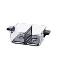 Friteuse à air électrique Vasion 8L sans huile avec contrôle numérique, double panier, design transparent, cuisson multifonctionnelle