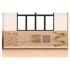 Centre d'activités murale en briques, éléments de type Rubik's Cube, enseigne la physique simple, la logique, la réaction en chaîne, jeu pour les enfants de 0 à 6 ans - Product Image 4