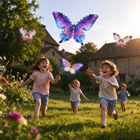Drone papillon bionique avec lumières LED RC, envergure de 70 cm, autonomie de 15 minutes, ambiance romantique, pour les fêtes d'enfants