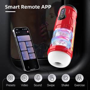 Männer-Masturbationsspielzeug 2025 Verbesserte Bluetooth-App-Steuerung Elektrischer Becher mit Stoß-, Rotations- und Vibrationsfunktion Automatischer Männlicher Masturbator - Product Image 2