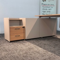 Bureau de direction ergonomique de luxe à hauteur fixe avec design moderne pour le télétravail