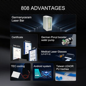 최신 피부 재생 레이저 3500W 무통증 3 파장 755nm/1064nm/808nm 아이스 다이오드 무통증 제모 미용 장비 - Product Image 3