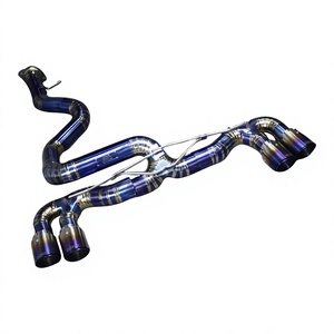 Escape de titanio azul quemado con válvulas Vortex Racing Grade X-Pipe para BMW E82 1M Racing Sport Coupe Tuning Muffler - Product Image 1